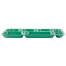 GET Plastic Rectangular Tray w/ (6) Compartments, 14 3/8" x 9 7/8", Rainforest Green (TR-152-FG) thumbnail 2