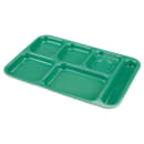 GET Plastic Rectangular Tray w/ (6) Compartments, 14 3/8" x 9 7/8", Rainforest Green (TR-152-FG) thumbnail 4