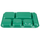 GET Plastic Rectangular Tray w/ (6) Compartments, 14 3/8" x 9 7/8", Rainforest Green (TR-152-FG) thumbnail 5