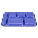 GET Plastic Rectangular Tray w/ (6) Compartments, 14 3/8" x 9 7/8", Peacock Blue (TR-152-PB) thumbnail 5