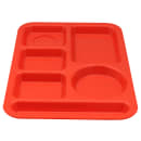 GET Plastic Rectangular Tray w/ (6) Compartments, 14 3/8" x 9 7/8", Rio Orange (TR-152-RO) thumbnail 4