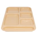 GET Plastic Rectangular Tray w/ (6) Compartments, 14 3/8" x 9 7/8", Tan (TR-152-T) thumbnail 4