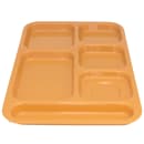 GET Plastic Rectangular Tray w/ (6) Compartments, 14 3/8" x 9 7/8", Tropical Yellow (TR-152-TY) thumbnail 4
