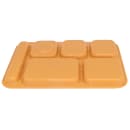 GET Plastic Rectangular Tray w/ (6) Compartments, 14 3/8" x 9 7/8", Tropical Yellow (TR-152-TY) thumbnail 5