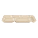 GET Plastic Rectangular Tray w/ (6) Compartments, 14 1/2" x 10", Tan (TR-153-T) thumbnail 3