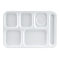 GET Plastic Rectangular Tray w/ (6) Compartments, 14 1/2" x 10", Tan (TR-153-T) thumbnail 8