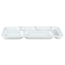 GET Plastic Rectangular Tray w/ (6) Compartments, 14 1/2" x 10", White (TR-153-W) thumbnail 2