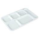 GET Plastic Rectangular Tray w/ (6) Compartments, 14 1/2" x 10", White (TR-153-W) thumbnail 4