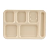 GET Plastic Rectangular Tray w/ (6) Compartments, 14 1/2" x 10", White (TR-153-W) thumbnail 7