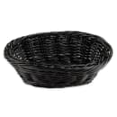 GET Oval Bread & Bun Basket, 9" x 6 3/4", Polypropylene, Black (WB-1503-BK) thumbnail 2