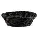 GET Oval Bread & Bun Basket, 9" x 6 3/4", Polypropylene, Black (WB-1503-BK) thumbnail 3