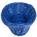 GET Oval Bread & Bun Basket, 9" x 6 3/4", Polypropylene, Blue (WB-1503-BL) thumbnail 3