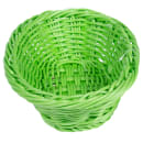 GET Oval Bread & Bun Basket, 9" x 6 3/4", Polypropylene, Green (WB-1503-G) thumbnail 3