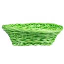 GET Oval Bread & Bun Basket, 9" x 6 3/4", Polypropylene, Green (WB-1503-G) thumbnail 4