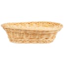 GET Oval Bread & Bun Basket, 9" x 6 3/4", Polypropylene, Natural (WB-1503-N) thumbnail 3