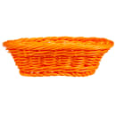 GET Oval Bread & Bun Basket, 9" x 6 3/4", Polypropylene, Orange (WB-1503-OR) thumbnail 3