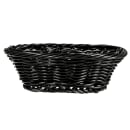 GET Oval Bread & Bun Basket, 9" x 6 3/4", Polypropylene, Black (WB-1504-BK) thumbnail 3