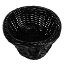 GET Oval Bread & Bun Basket, 9" x 6 3/4", Polypropylene, Black (WB-1504-BK) thumbnail 4