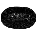 GET Oval Bread & Bun Basket, 11 3/4" x 8", Polypropylene, Black (WB-1505-BK) thumbnail 2