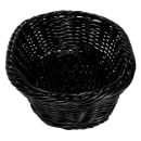 GET Oval Bread & Bun Basket, 11 3/4" x 8", Polypropylene, Black (WB-1505-BK) thumbnail 4