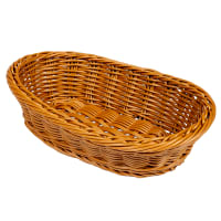 GET Oval Bread & Bun Basket, 11 3/4" x 8", Polypropylene, Black (WB-1505-BK) thumbnail 7