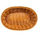 GET Oval Bread Basket, 11 3/4" x 8", Polypropylene, Honey (WB-1505-HY) thumbnail 2