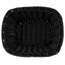 GET Oval Bread & Bun Basket, 9 1/2" x 7 3/4", Polypropylene, Black (WB-1506-BK) thumbnail 2