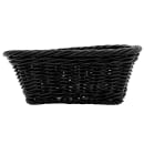 GET Oval Bread & Bun Basket, 9 1/2" x 7 3/4", Polypropylene, Black (WB-1506-BK) thumbnail 3