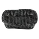 GET Rectangular Bread & Bun Basket, 11 1/2" x 8 1/2", Polypropylene, Black (WB-1508-BK) thumbnail 2