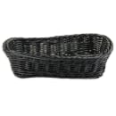 GET Rectangular Bread & Bun Basket, 11 1/2" x 8 1/2", Polypropylene, Black (WB-1508-BK) thumbnail 3