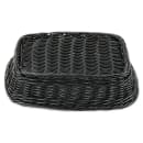 GET Rectangular Bread & Bun Basket, 11 1/2" x 8 1/2", Polypropylene, Black (WB-1508-BK) thumbnail 5
