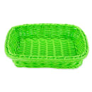GET Rectangular Bread & Bun Basket, 11 1/2" x 8 1/2", Polypropylene, Green (WB-1508-G) thumbnail 2