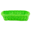GET Rectangular Bread & Bun Basket, 11 1/2" x 8 1/2", Polypropylene, Green (WB-1508-G) thumbnail 3