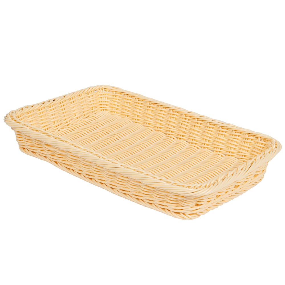 GET Rectangular Bread & Bun Basket, 18" x 12 1/4", Polypropylene, Natural (WB-1509-N)