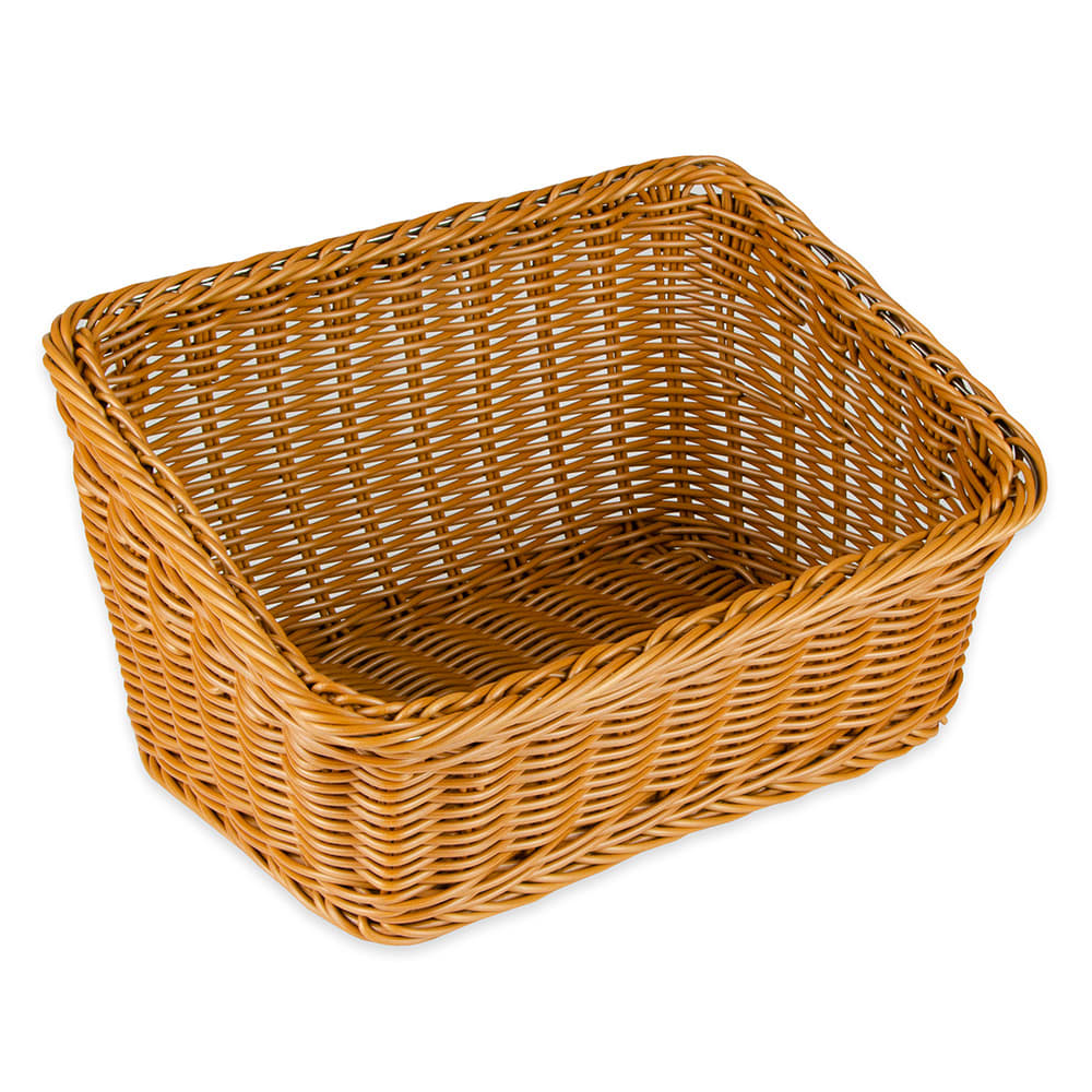 GET Rectangular Bread Basket, 9 1/4" x 13", Polypropylene, Honey (WB-1510-HY)