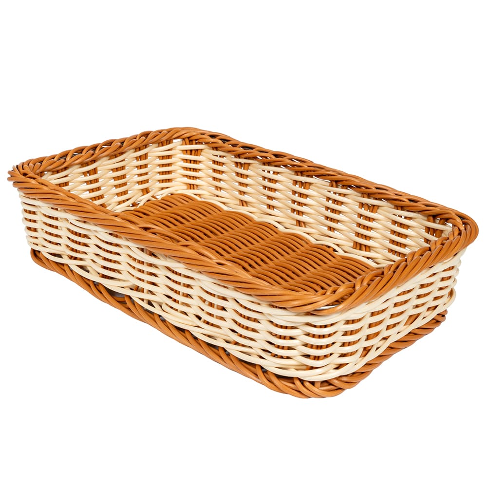 GET Rectangular Bread & Bun Basket, 17 1/2" x 11 1/2", Polypropylene, Two Tone (WB-1513-TT)
