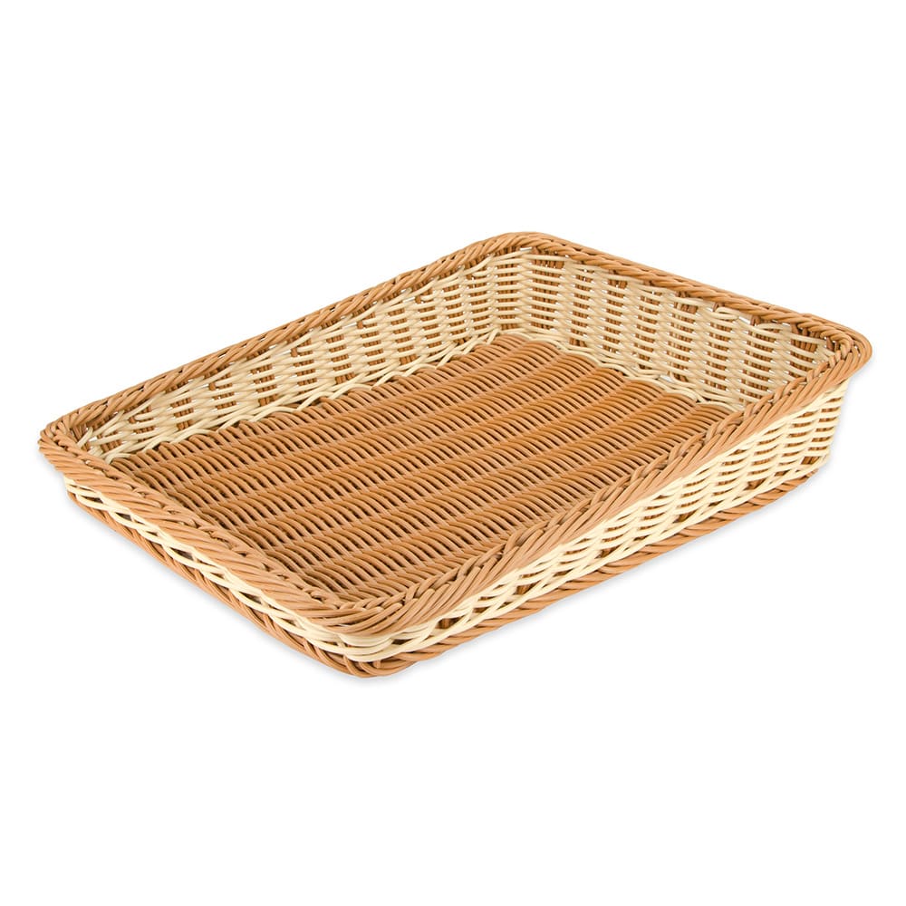 GET Rectangular Bread & Bun Basket, 23 1/2" x 17 1/2", Polypropylene, Two Tone (WB-1514-TT)