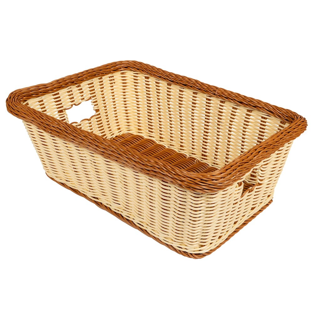 GET Rectangular Bread & Bun Basket, 18 1/2" x 13 1/2", Polypropylene, Two Tone (WB-1515-TT)