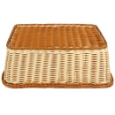 GET Rectangular Bread & Bun Basket, 18 1/2" x 13 1/2", Polypropylene, Two Tone (WB-1515-TT) thumbnail 5