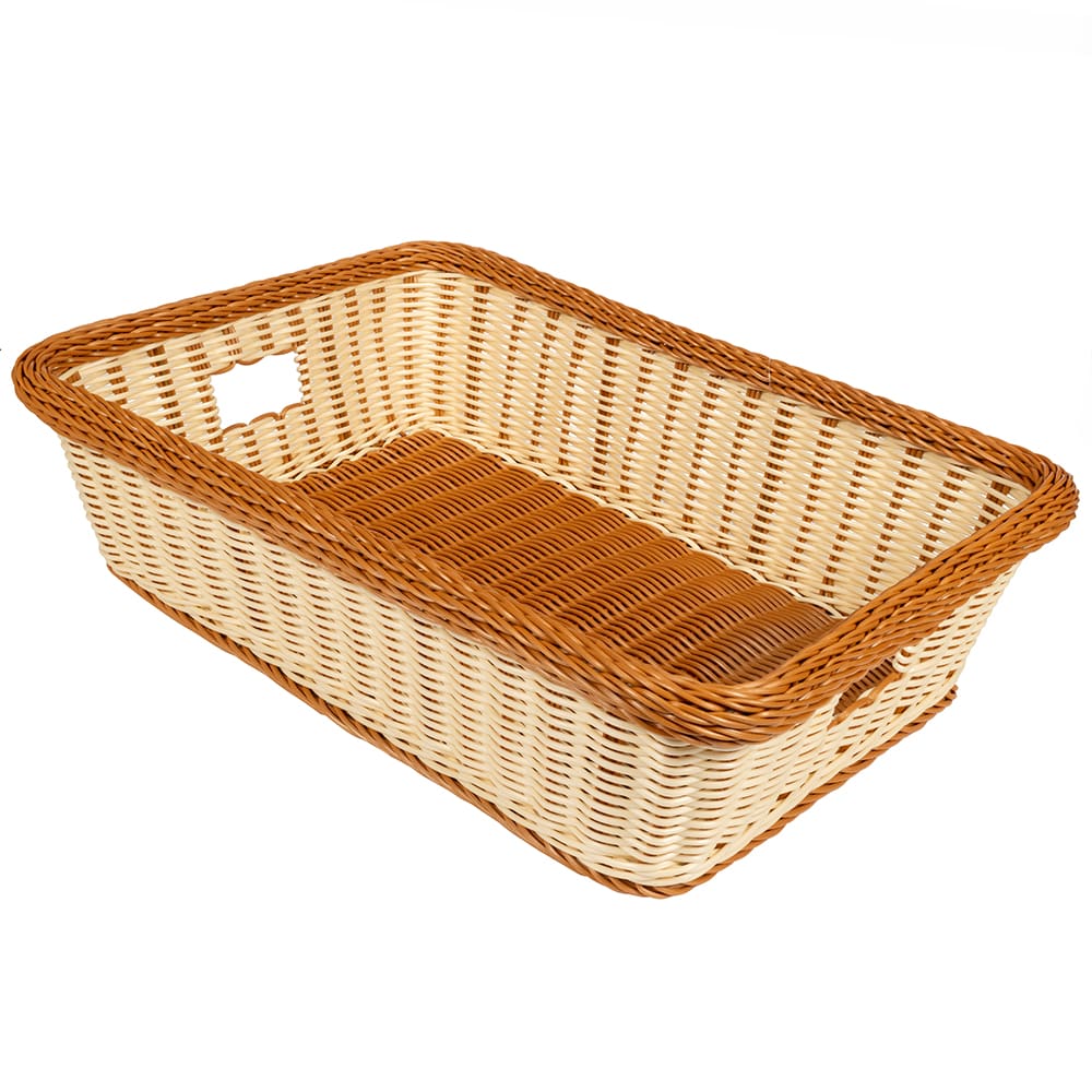 GET Rectangular Bread & Bun Basket, 22" x 15 1/2", Polypropylene, Two Tone (WB-1516-TT)