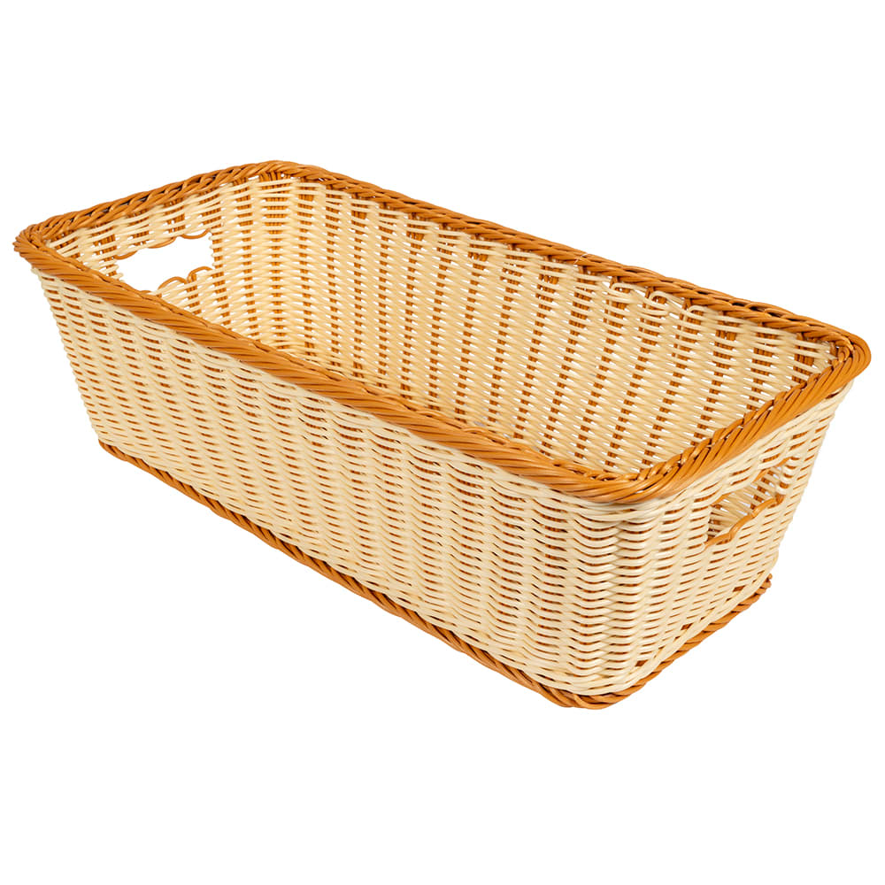 GET Rectangular Bread & Bun Basket, 23" x 11", Polypropylene, Two-Tone (WB-1519-TT)