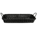 GET Rectangular Bread & Bun Basket, 18" x 12 1/4", Polypropylene, Black (WB-1524-BK) thumbnail 3