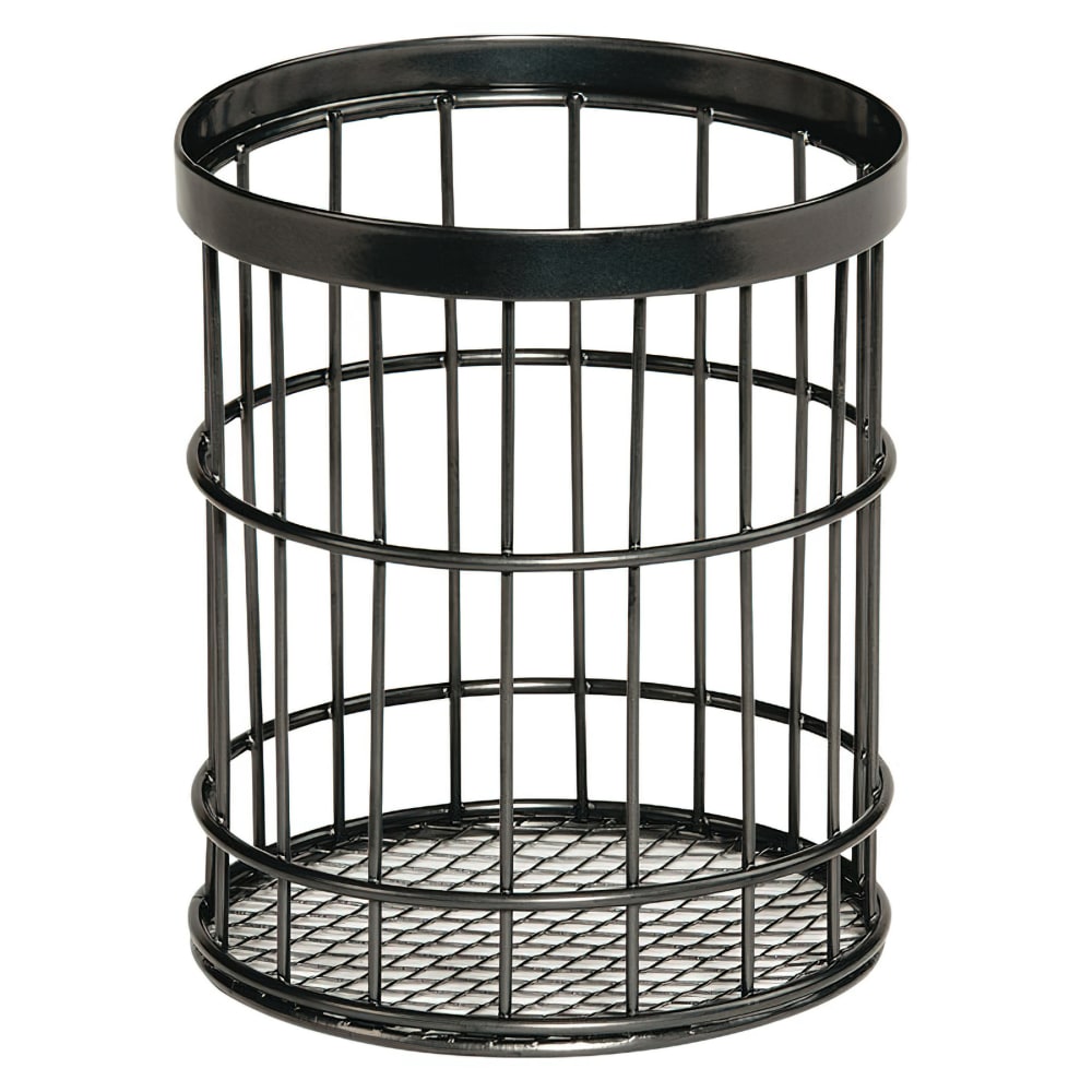 GET 4 1/2" Round Wire Basket - 5 1/2"H, Iron, Metal Gray (WB-55-MG)
