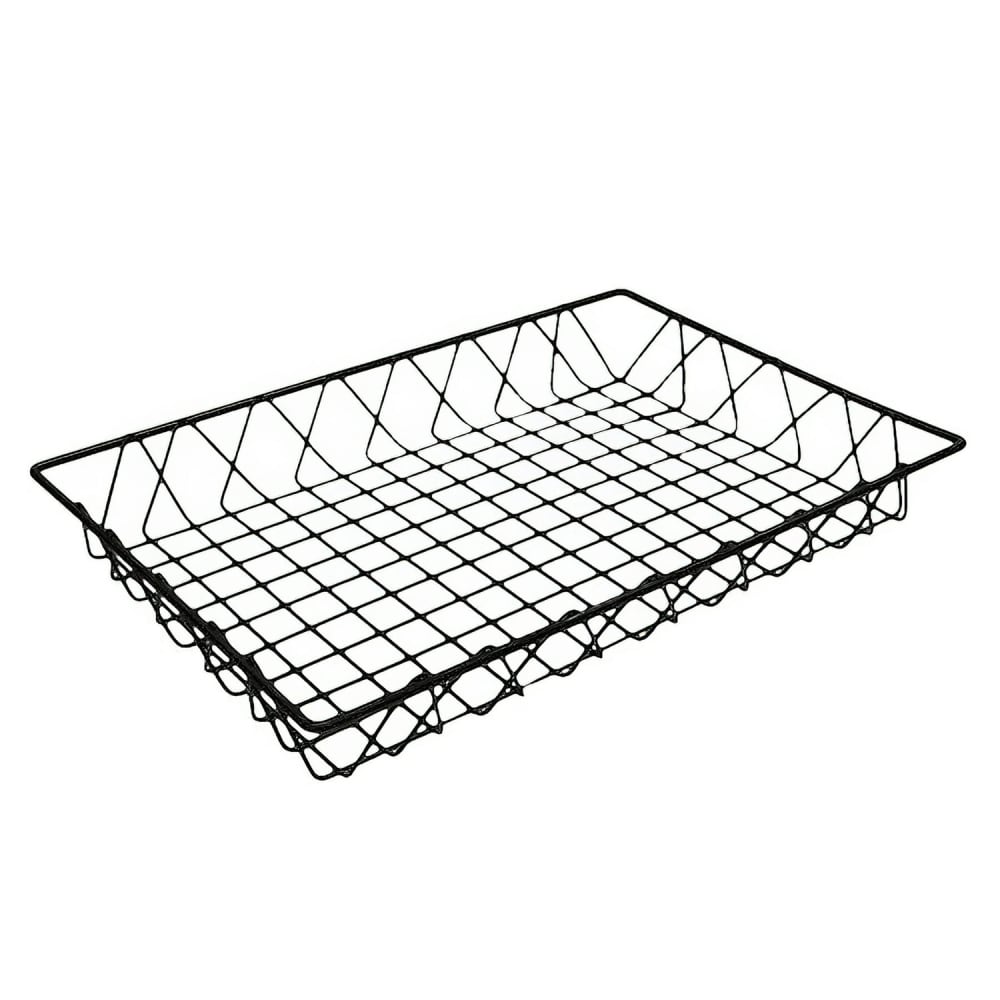 GET Rectangular Wire Basket - 18" x 12", Iron, Black (WB-953-BK)