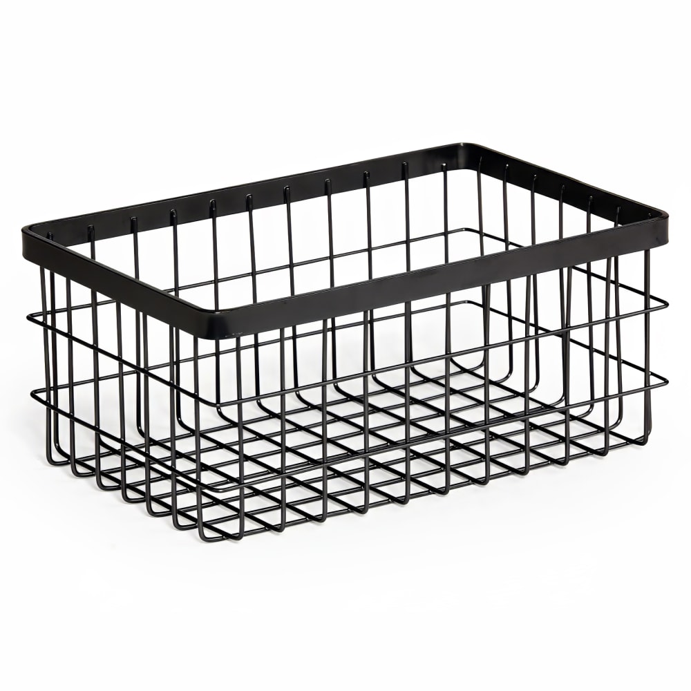 GET Rectangular Wire Basket - 9" x 6", Iron, Metal Gray (WB-964-MG)