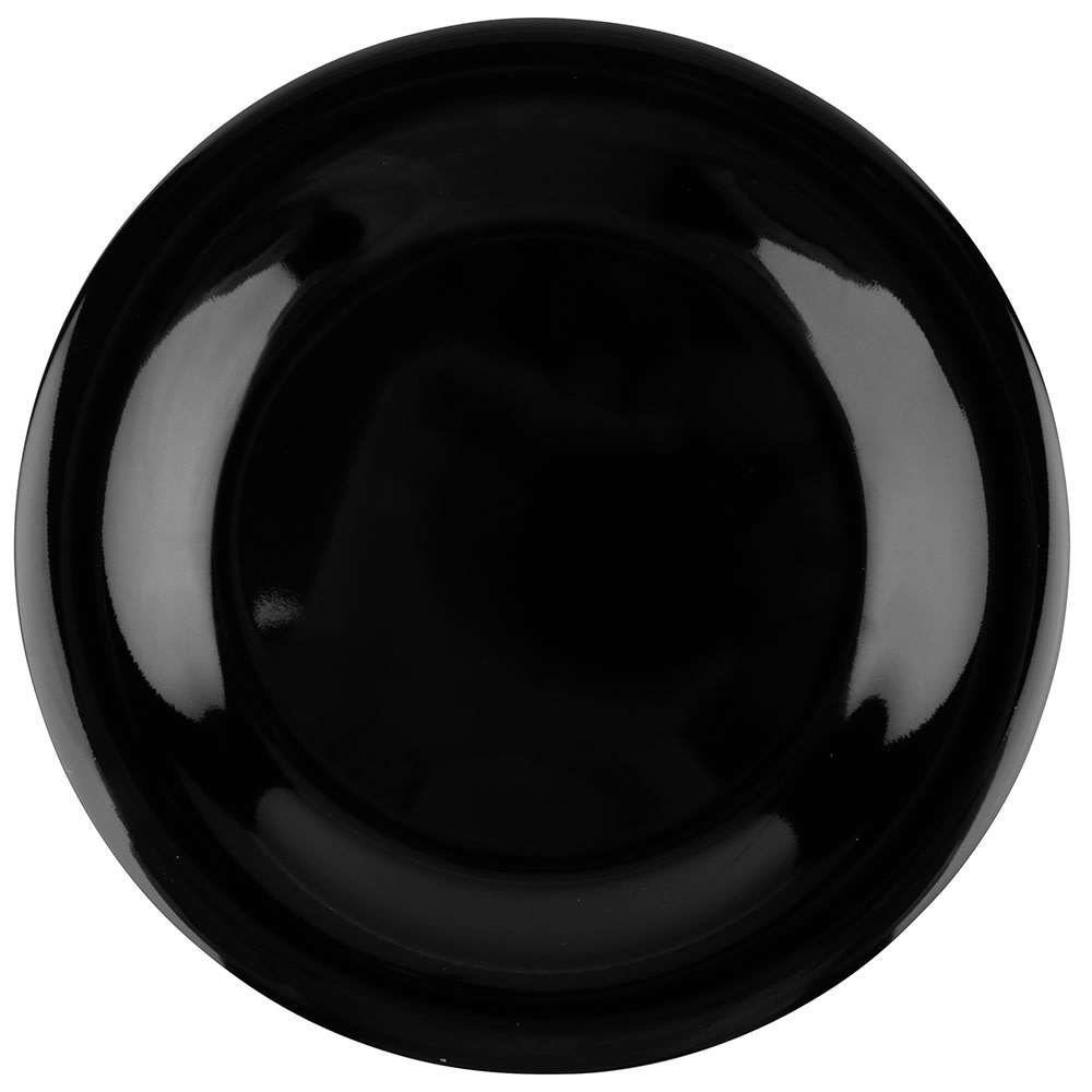 GET 6 1/2" Round Melamine Dessert Plate, Black (WP-6-BK)