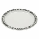 GET 6 1/2" Round Melamine Dessert Plate, White/Black (WP-6-X) thumbnail 2