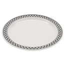GET 6 1/2" Round Melamine Dessert Plate, White/Black (WP-6-X) thumbnail 5