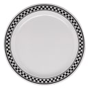 GET 6 1/2" Round Melamine Dessert Plate, White/Black (WP-6-X) thumbnail 6