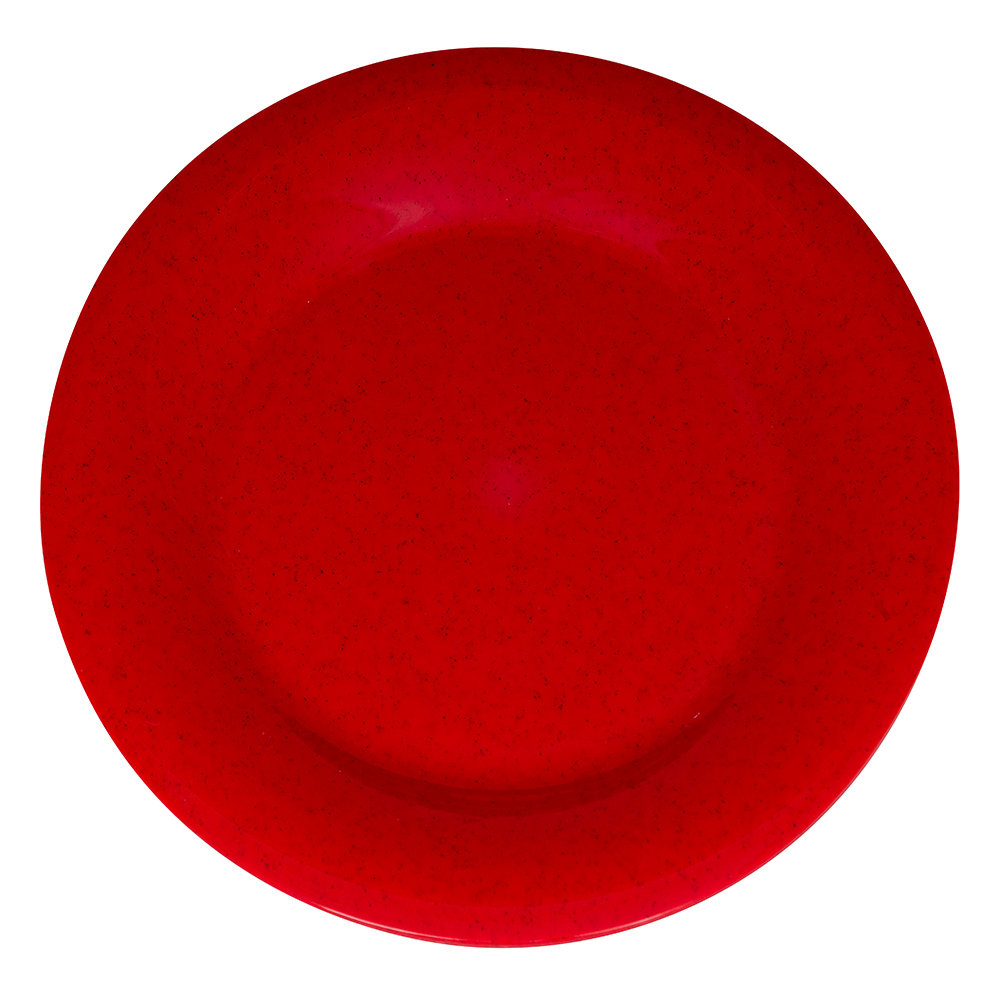 GET 9" Round Melamine Dinner Plate, Red (WP-9-RSP)